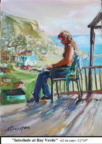 Interlude at Bay Verde, Oil on Canvas